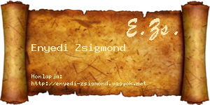 Enyedi Zsigmond névjegykártya